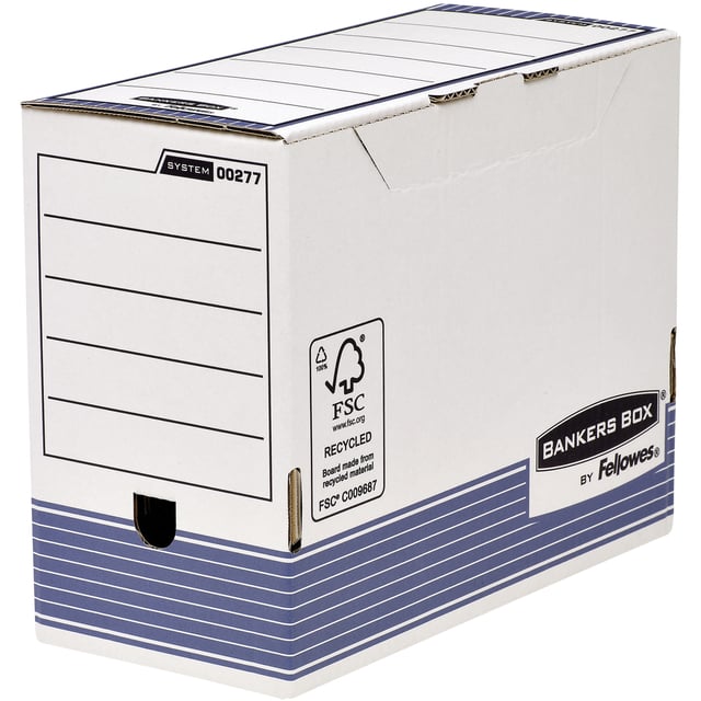 Archiefdoos Bankers Box System A4 150mm wit blauw afbeelding