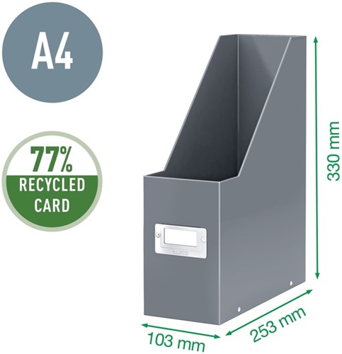 Tijdschriftencassette Leitz WOW click & store gerecycled karton wit-3