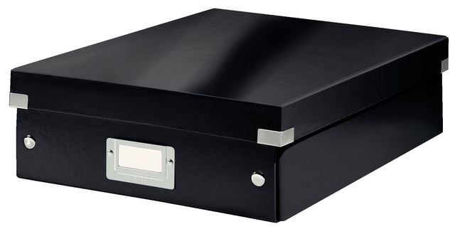 Opbergdoos Leitz Wow Click & Store organiser 280x100x370mm middelgroot zwart