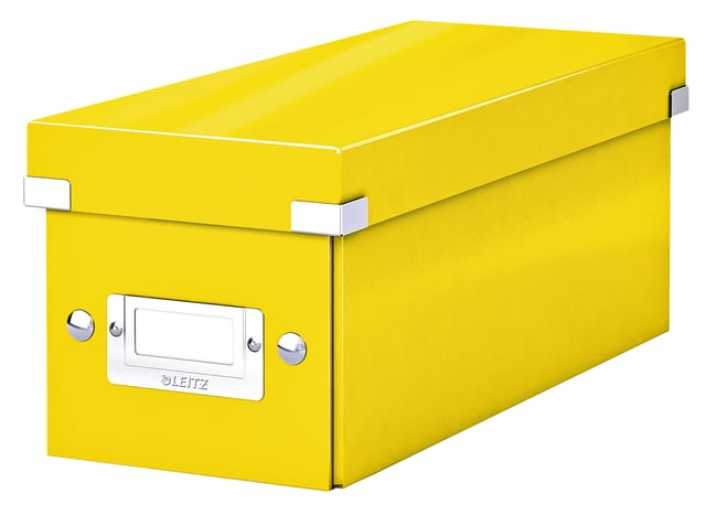 CD-opbergdoos Leitz Click & Store WOW gerecycled karton 143 x 136 x 352 mm geel afbeelding