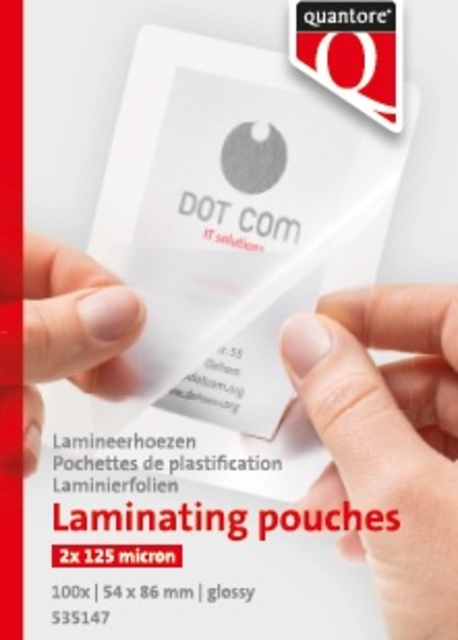 Lamineerhoes Quantore creditcard 54x86mm 2x125micron 100 stuks afbeelding