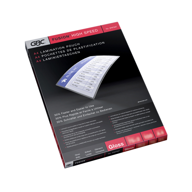Lamineerhoes GBC A4 highspeed 2x100micron 100 stuks afbeelding
