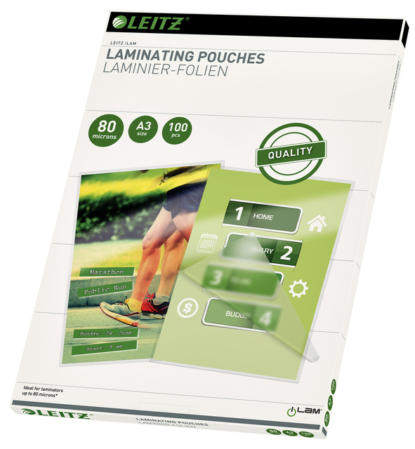 Lamineerhoes Leitz iLAM A3 2x80micron EVA 100 stuks afbeelding
