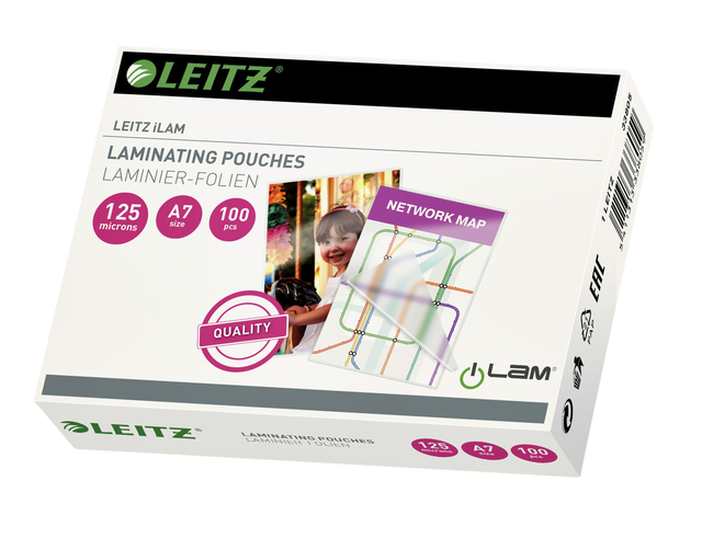 Lamineerhoes Leitz iLAM A7 2x125micron EVA 100 stuks afbeelding