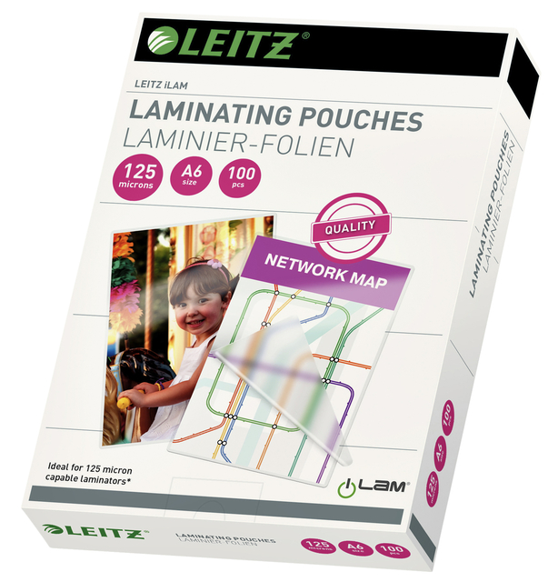 Lamineerhoes Leitz ILAM A6 2x125micron EVA 100 stuks — Foto 2 van 2
