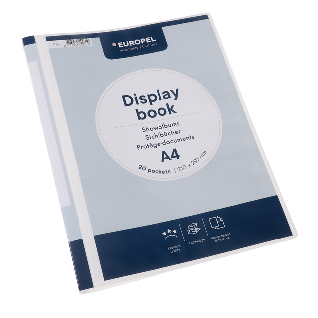 Showmap Europel Frontview A4 20-tassen wit afbeelding