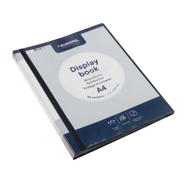 Showmap Europel Frontview A4 30-tassen antraciet afbeelding