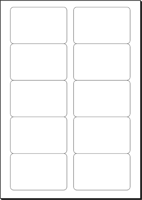 Visitekaart Sigel 85x55mm blanco 225gr ronde hoeken wit 100 stuks — Foto 2 van 2