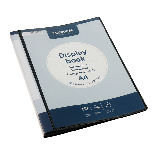 Showmap Europel Frontview A4 10-tassen antraciet afbeelding