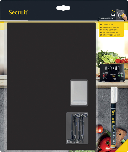 Krijtbord Securit A4 tags 5 stuks afbeelding