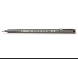 Fineliner Staedtler Pigment 308 zwart 0.3mm