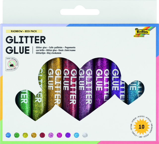 Glitterlijm Folia 9.5ml 10 kleuren afbeelding