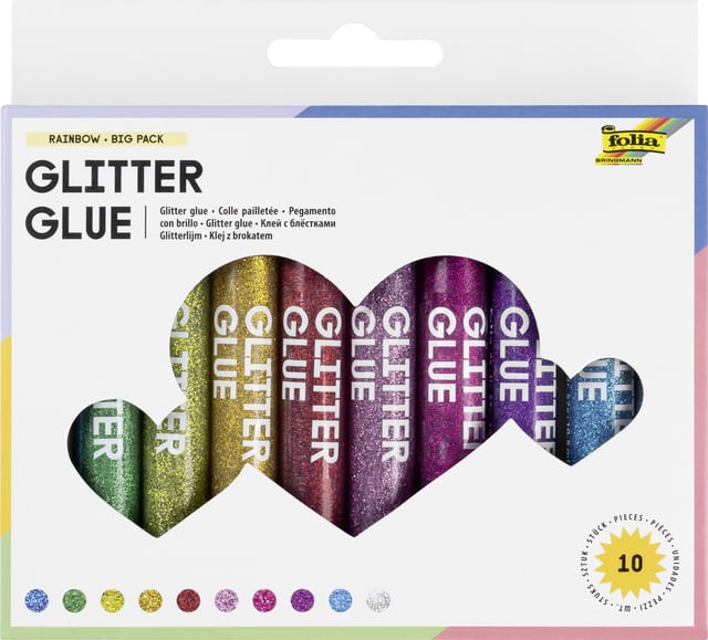 Glitterlijm Folia 9.5ml 10 kleuren afbeelding
