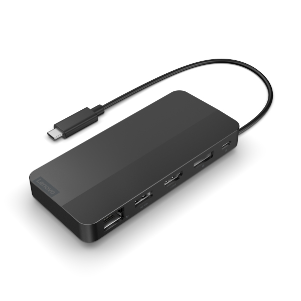 Lenovo 40B90000WW laptop dock & poortreplicator Bedraad USB 3.2 Gen 1 (3.1 Gen 1) Type-C Zwart afbeelding