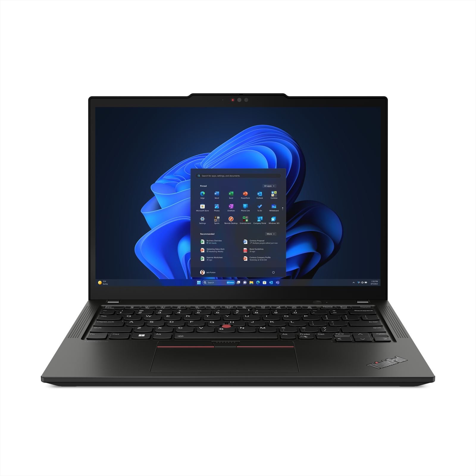 Lenovo ThinkPad X13 Intel Core Ultra 5 125U Laptop 33,8 cm (13.3") WUXGA 16 GB LPDDR5x-SDRAM 512 GB SSD Windows 11 Pro Zwart afbeelding
