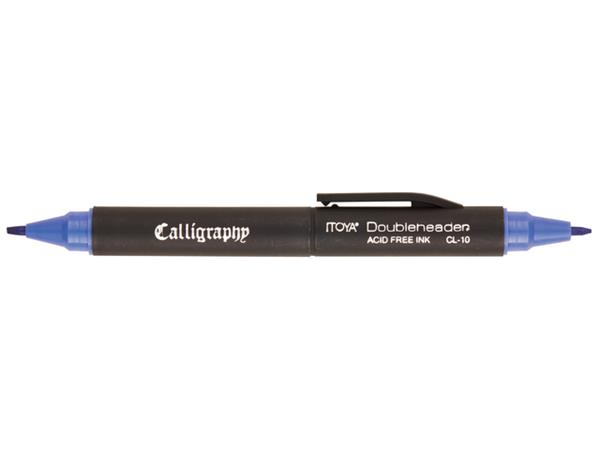 Kalligrafiepen Itoya CL-10 1.5 èn 3.0mm blauw afbeelding