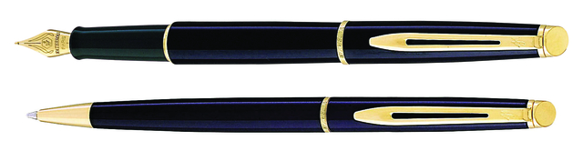 Balpen Waterman Hémisphère black lacquer GT medium — Foto 2 van 2