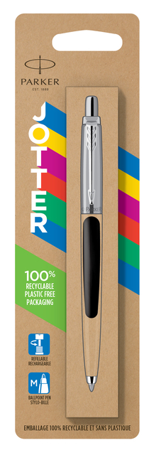 Balpen Parker Jotter Original black CT medium blister à 1 stuk afbeelding