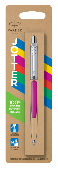 Balpen Parker Jotter Original pink CT medium blister à 1 stuk afbeelding