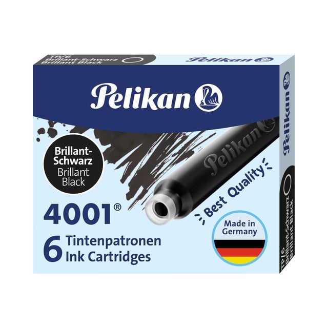 Inktpatroon Pelikan 4001 zwart 6 stuks afbeelding