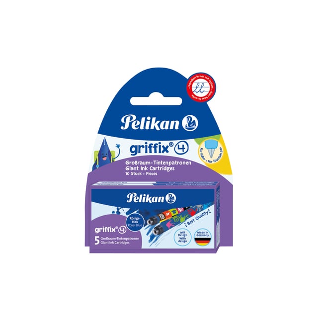 Inktpatroon Pelikan Griffix blauw op blister afbeelding
