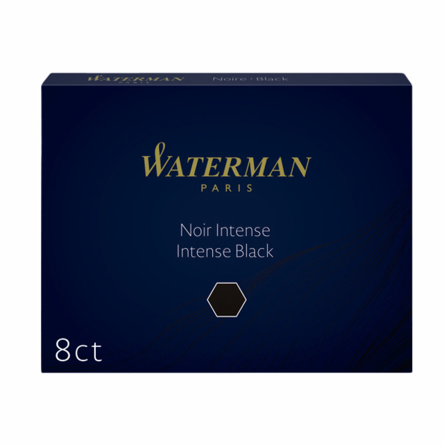 Inktpatroon Waterman nr 23 lang zwart pak à 8 stuks afbeelding