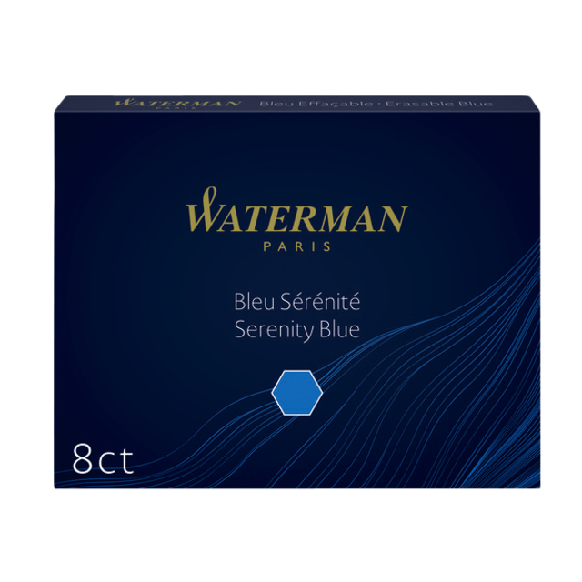 Inktpatroon Waterman nr 23 lang blauw pak à 8 stuks afbeelding