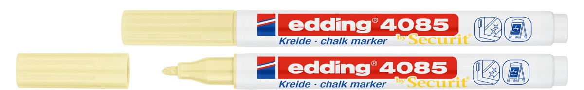 Krijtstift edding 4085 by Securit rond 1-2mm pastel geel afbeelding
