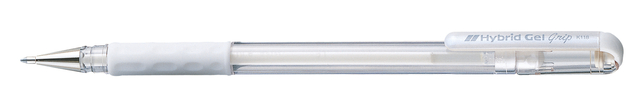 Gelschrijver Pentel K118 Grip medium wit afbeelding