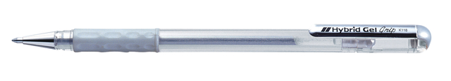 Gelschrijver Pentel K118 Grip medium zilver afbeelding