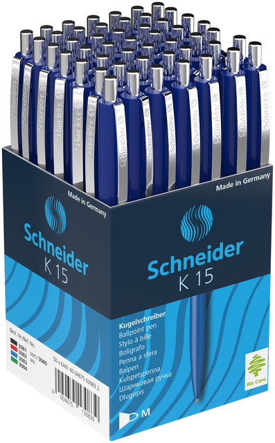 Balpen Schneider K15 medium blauw — Foto 2 van 2