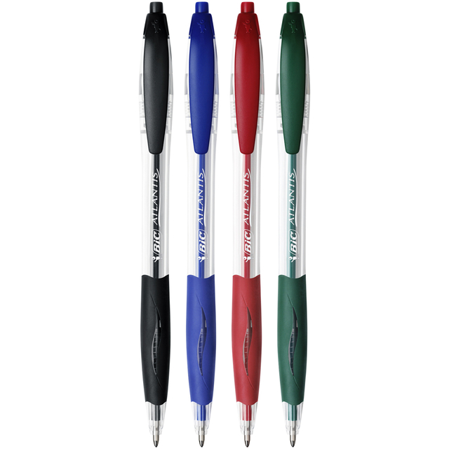 Balpen Bic Atlantis classic grip clic medium blauw — Foto 2 van 2