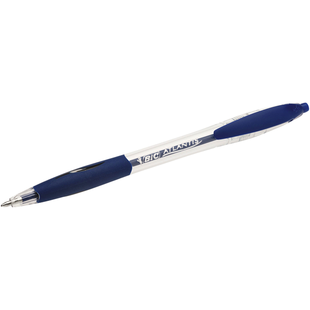 Balpen Bic Atlantis classic grip clic medium blauw afbeelding