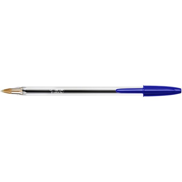 Balpen Bic Cristal medium blauw in tubo verpakking afbeelding