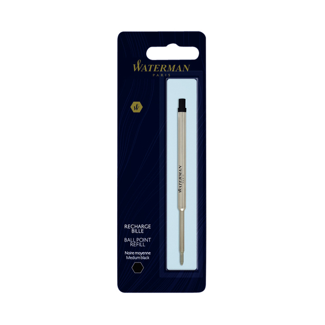 Balpenvulling Waterman medium zwart blister à 1 stuk afbeelding