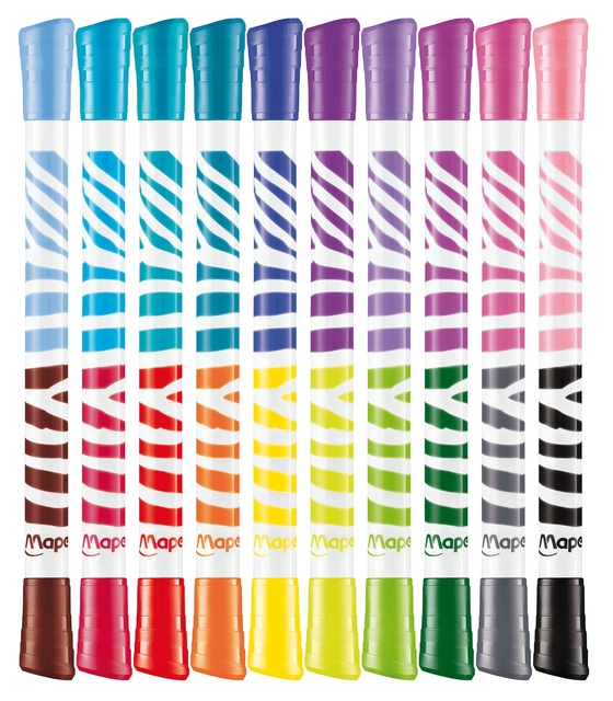 Viltstift Maped Color'Peps Duo Colors set á 10 stuks assorti — Foto 2 van 2