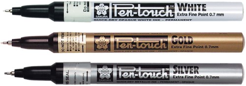 Viltstift Sakura Pen-touch extra fijn goud-2
