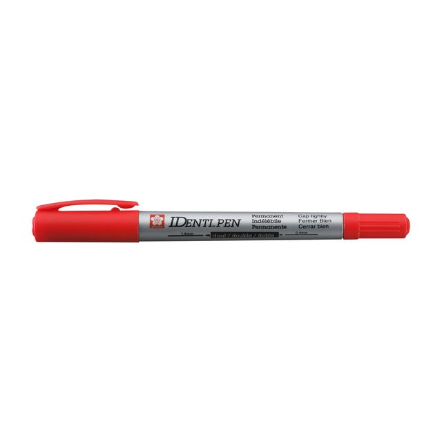 Viltstift Sakura IDenti-pen multifunctioneel rood afbeelding