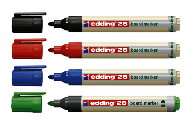 Whiteboardmarker edding 28 EcoLine rond 1.5-3mm zwart — Foto 2 van 2