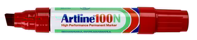 Viltstift Artline 100 schuin 7.5-12mm rood afbeelding