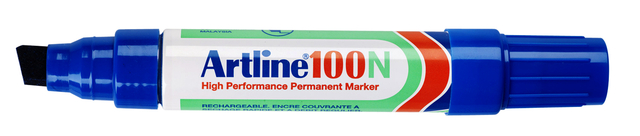 Viltstift Artline 100 schuin 7.5-12mm blauw afbeelding
