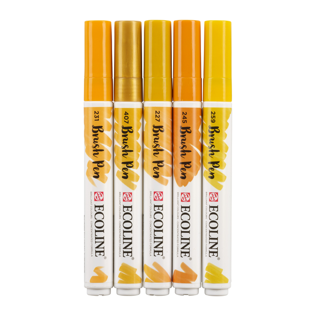 Brushpen Talens Ecoline set à 5 stuks aarde afbeelding