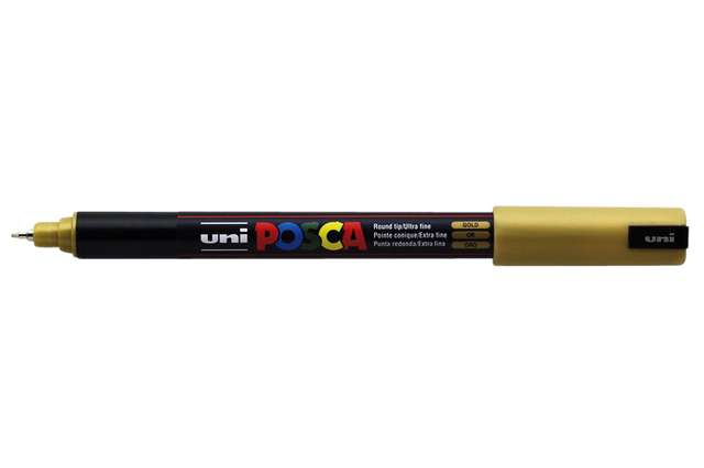 Verfstift Posca PC1MR extra fijn goud afbeelding