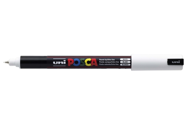 Verfstift Posca PC1MR extra fijn wit afbeelding