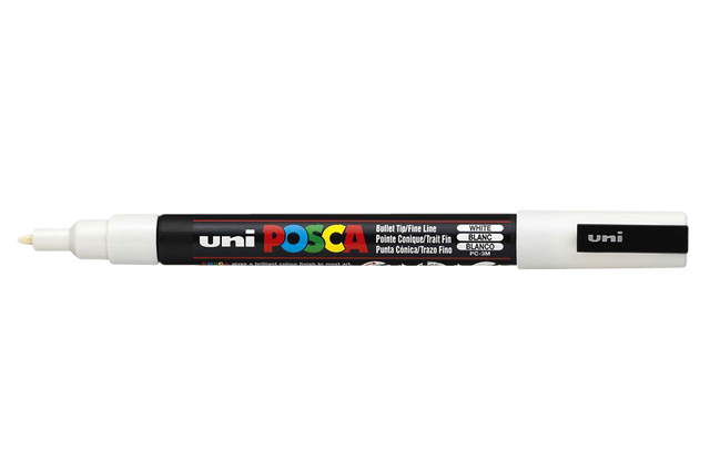 Verfstift Posca PC3M fijn wit afbeelding