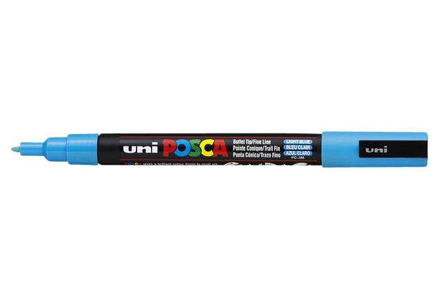 Paintmarker Uni POSCA PC3M fijn lichtblauw afbeelding
