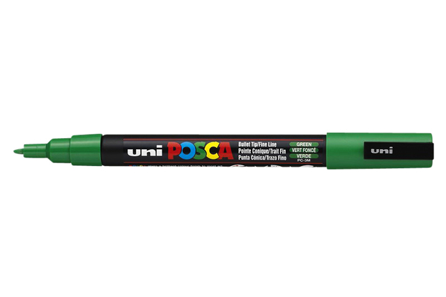 Verfstift Posca PC3M fijn donkergroen afbeelding