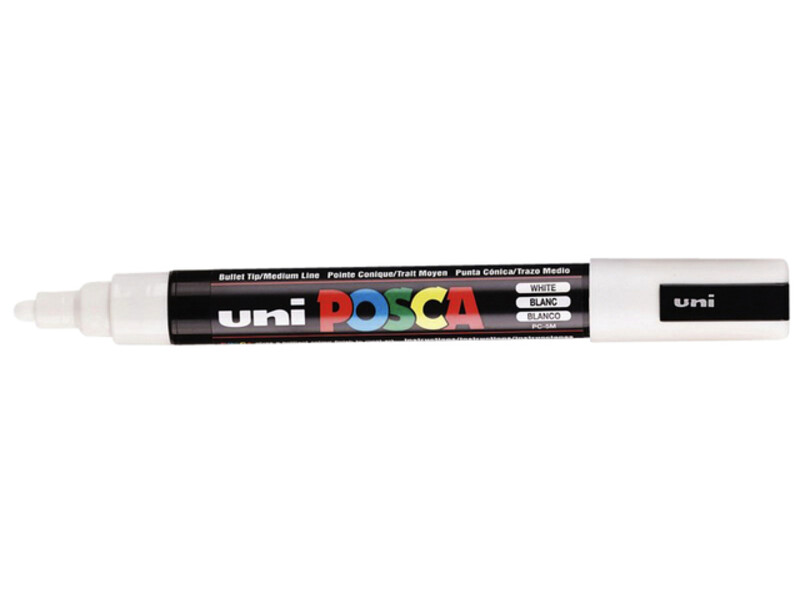 Verfstift Posca PC5M medium wit afbeelding