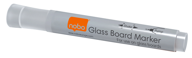 Viltstift Nobo glasbord wit 4 stuks afbeelding