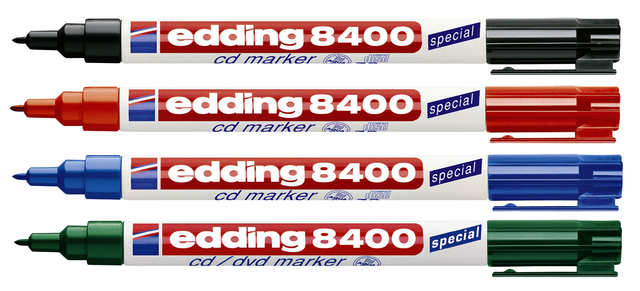 Cd marker edding 8400 rond 0.5-1.0mm zwart — Foto 2 van 2